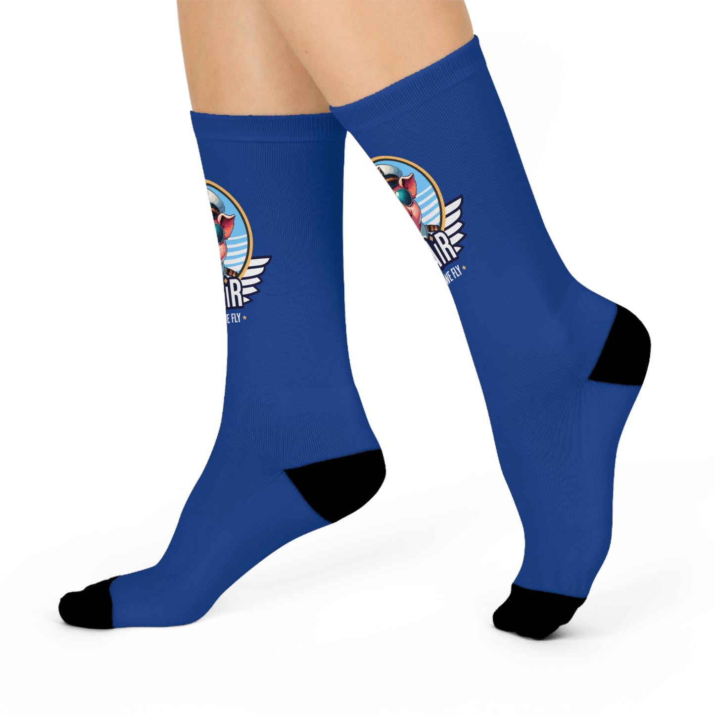 PIGAIR Flight Crew Cushioned Socks - Fun Aviation Themed Gift