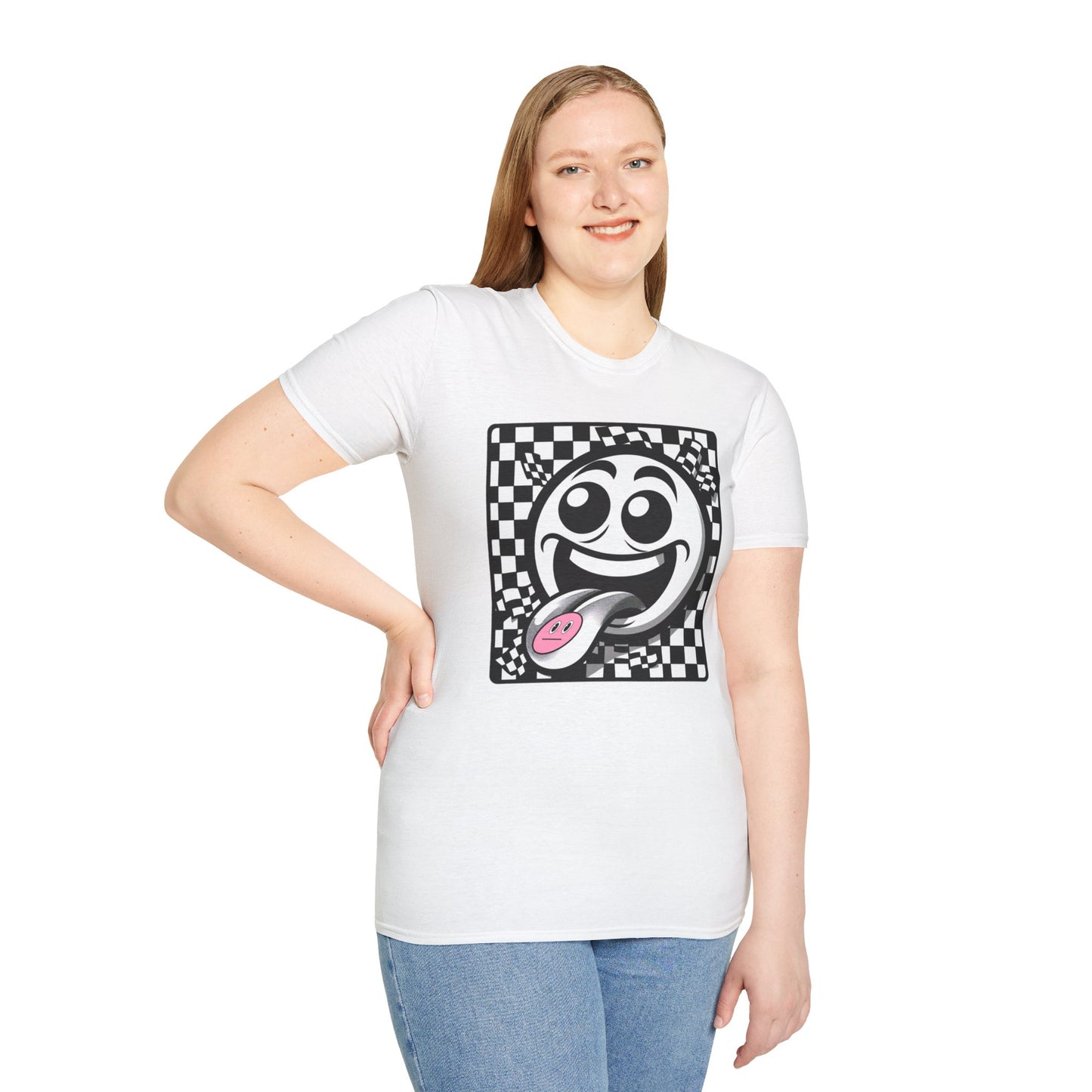 Smiley Face Graphic T-Shirt - Fun & Playful Design for Everyday Wear