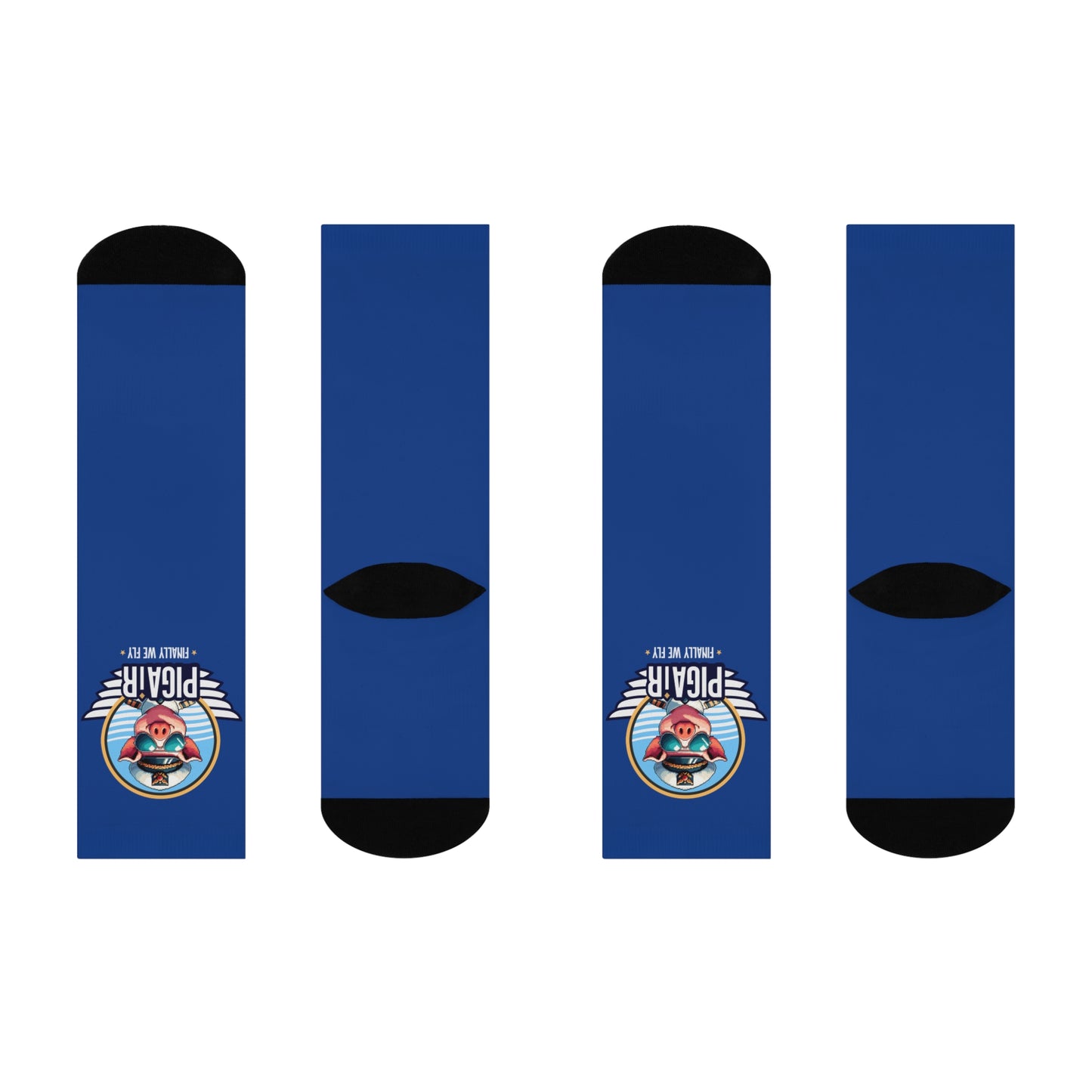 PIGAIR Flight Crew Cushioned Socks - Fun Aviation Themed Gift