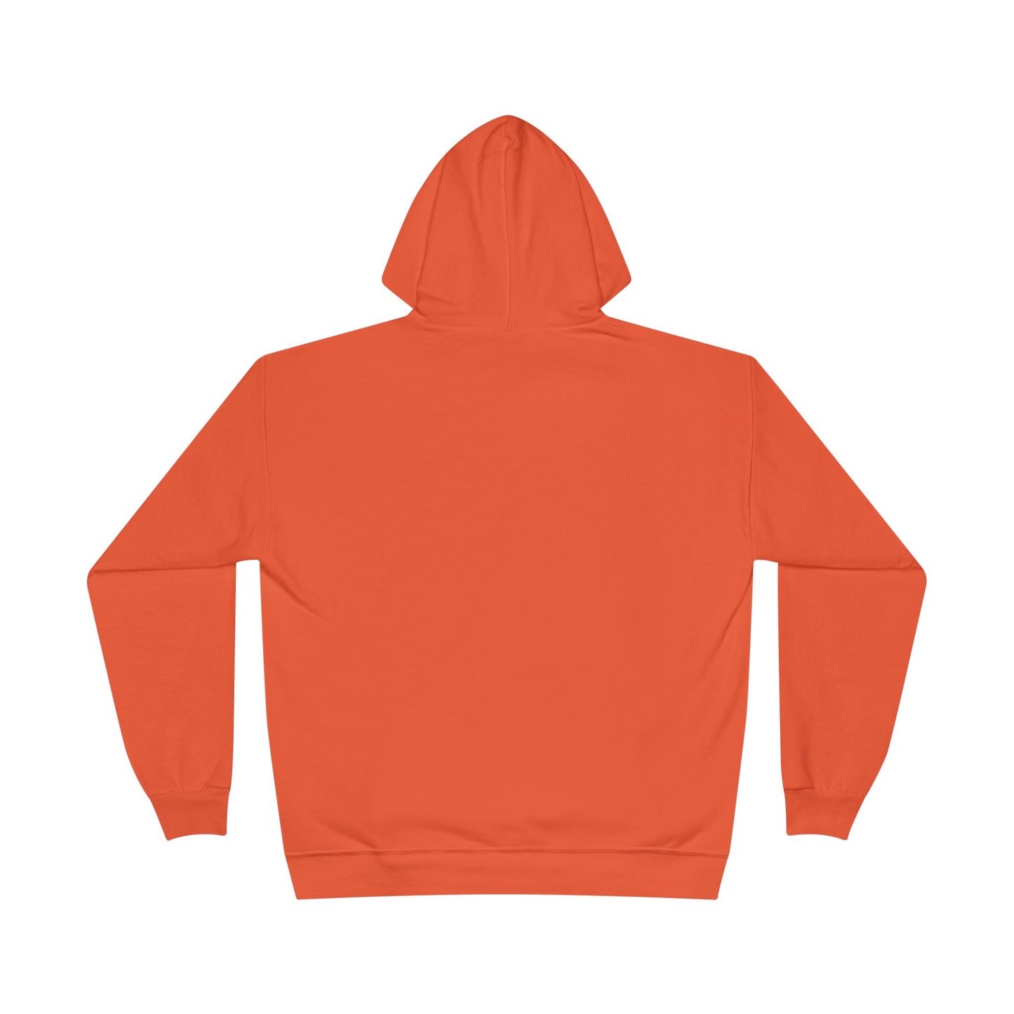 a back image of a texas orange color hoodie