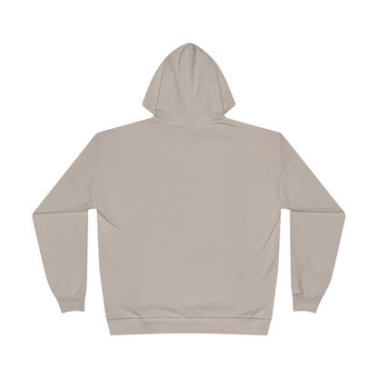 a back image of a sand color hoodie