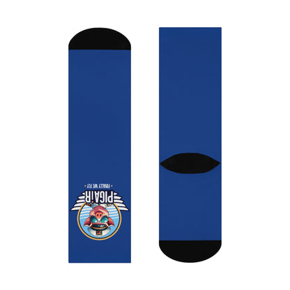 PIGAIR Flight Crew Cushioned Socks - Fun Aviation Themed Gift
