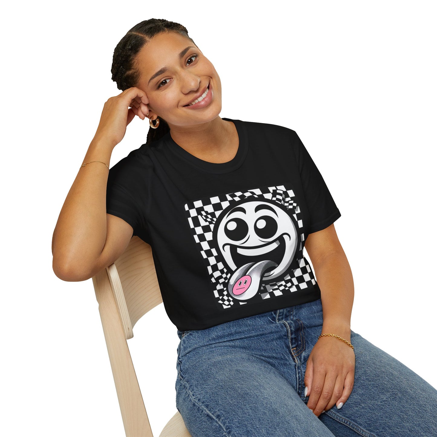 Smiley Face Graphic T-Shirt - Fun & Playful Design for Everyday Wear